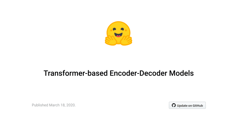 Transformer-based Encoder-Decoder Models
