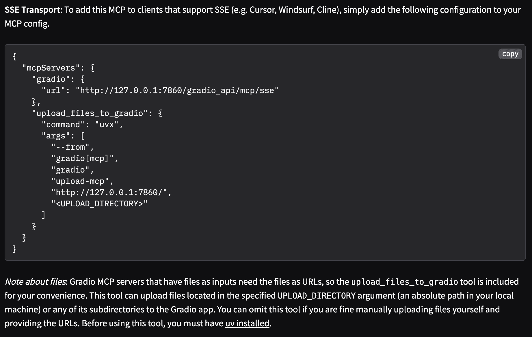 MCP Header Connection Page