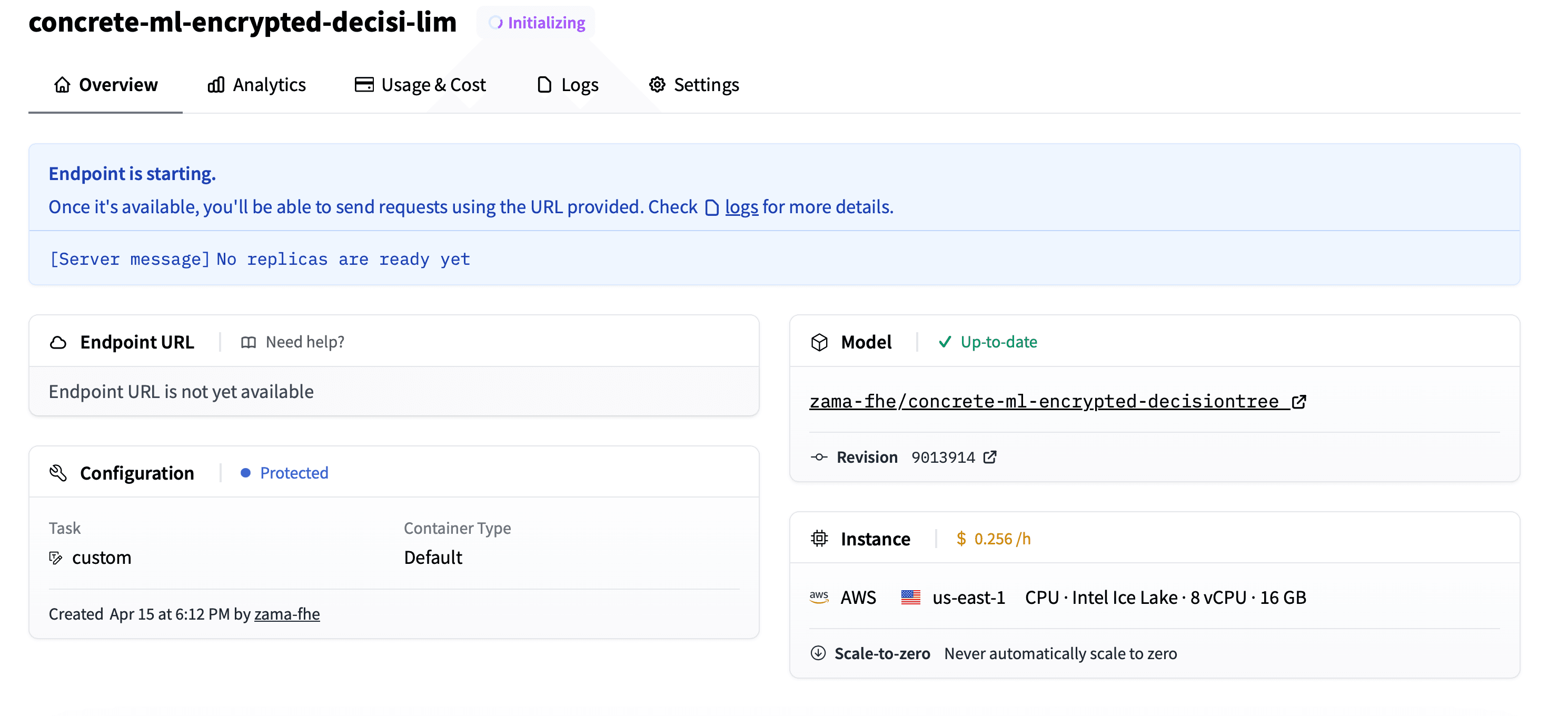 Create Endpoint