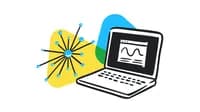 A web next to a laptop