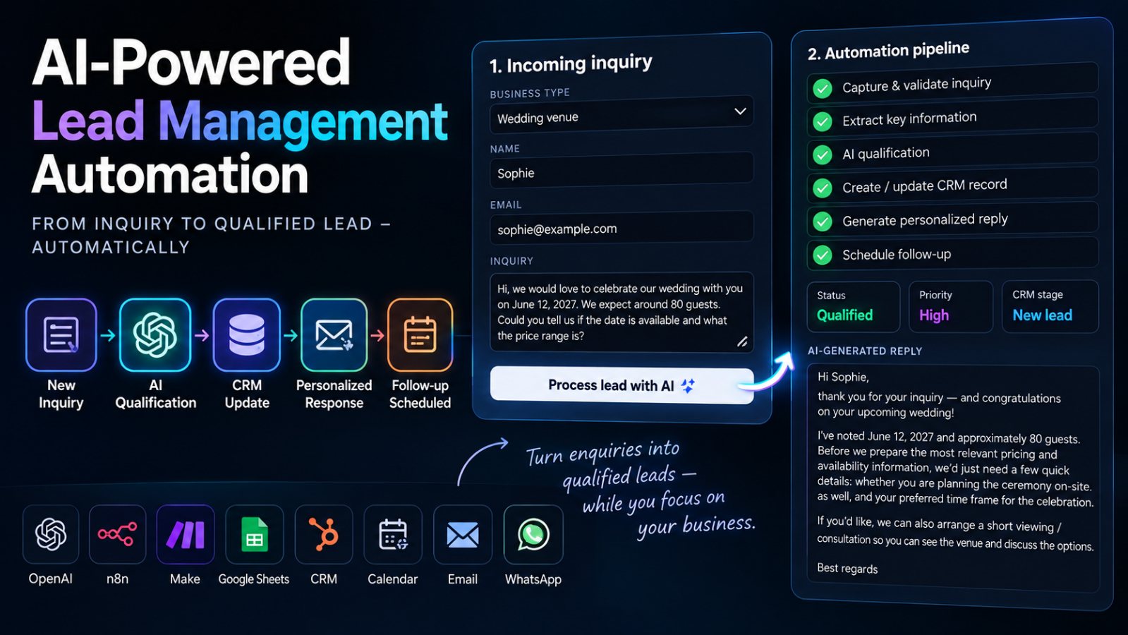 AI Lead Qualification & Follow-Up Automation - automatisation pour crm