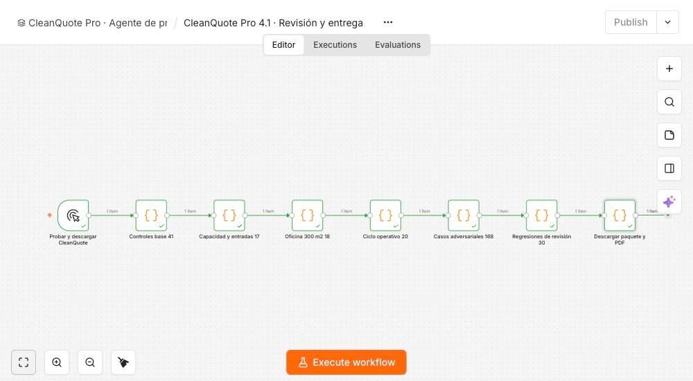 CleanQuote Pro 4.1 — Presupuestos de limpieza en n8n | 30 módulos - automatisation pour crm
